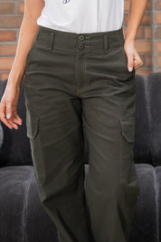Pantalón Cargo Bota Recta Tiro Alto Marca Trucco´s