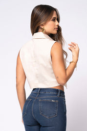 Blusa Corta Manga Sisa Tipo Chaleco Marca Trucco´s