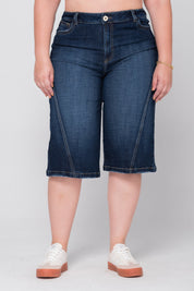 High Waist Bermuda Trucco´s Plus ize Brand Asymmetrical Stitching
