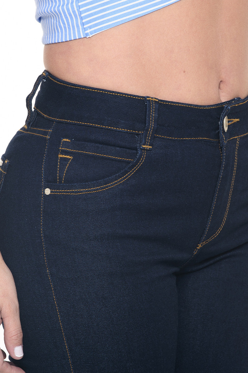 High Waist Flare Push Up Jean