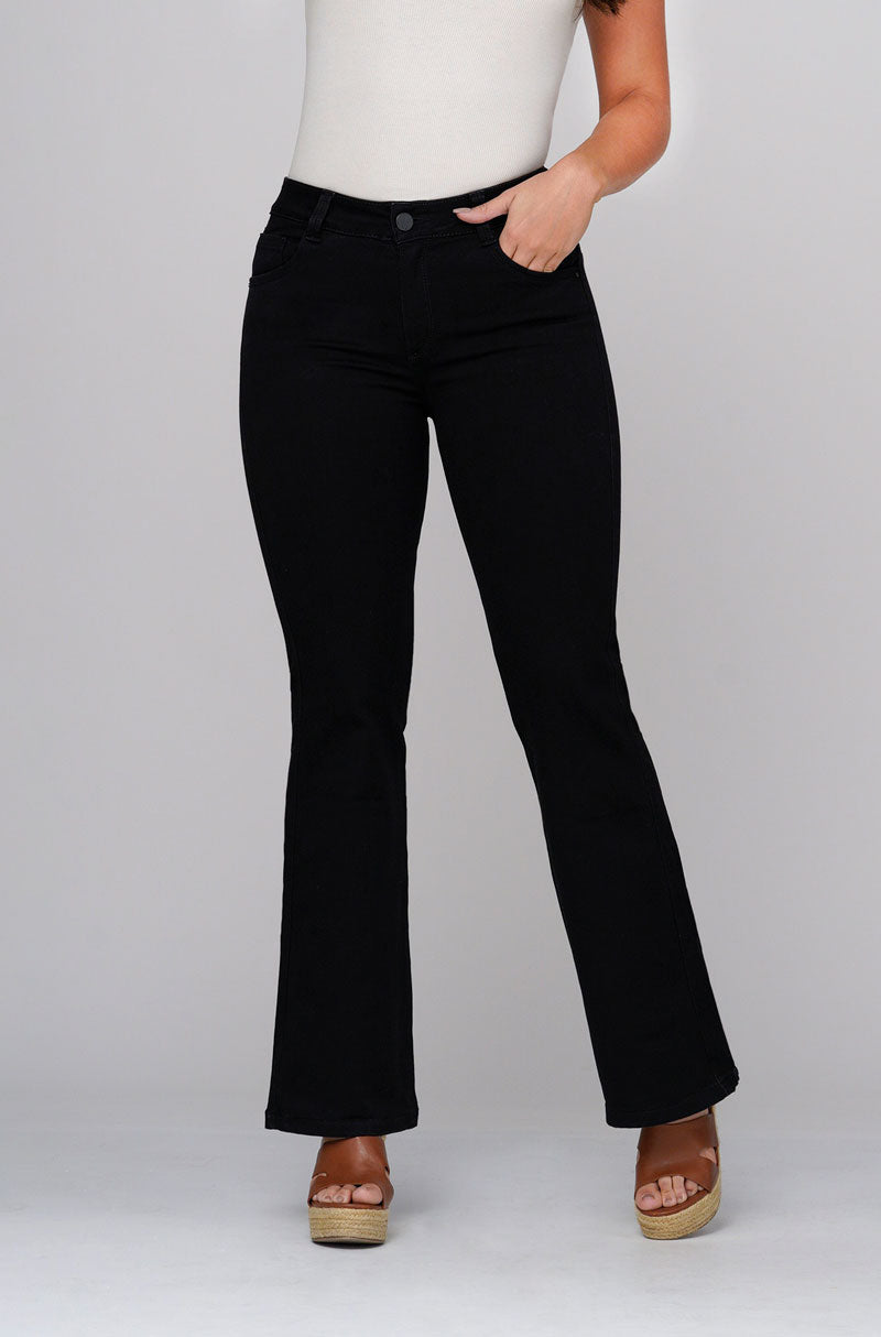 High Waist Flare Push Up Jean