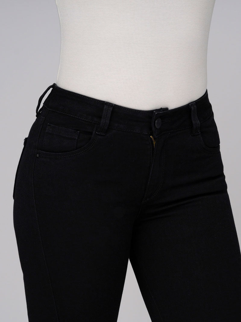 High Waist Flare Push Up Jean
