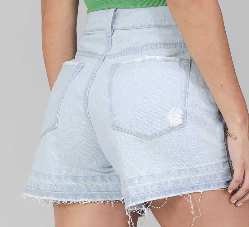 High Waist Denim Short