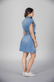 Short Cut Denim Dress