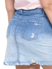Short Cut Plus Size Skirt