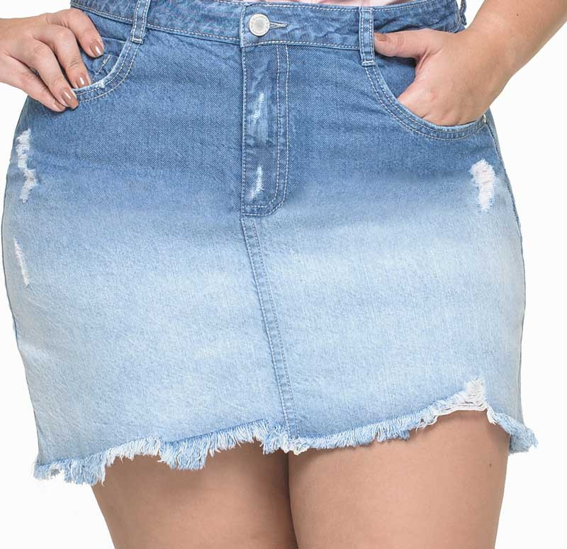 Short Cut Plus Size Skirt