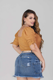 Short Sleeve Plus Size Blouse