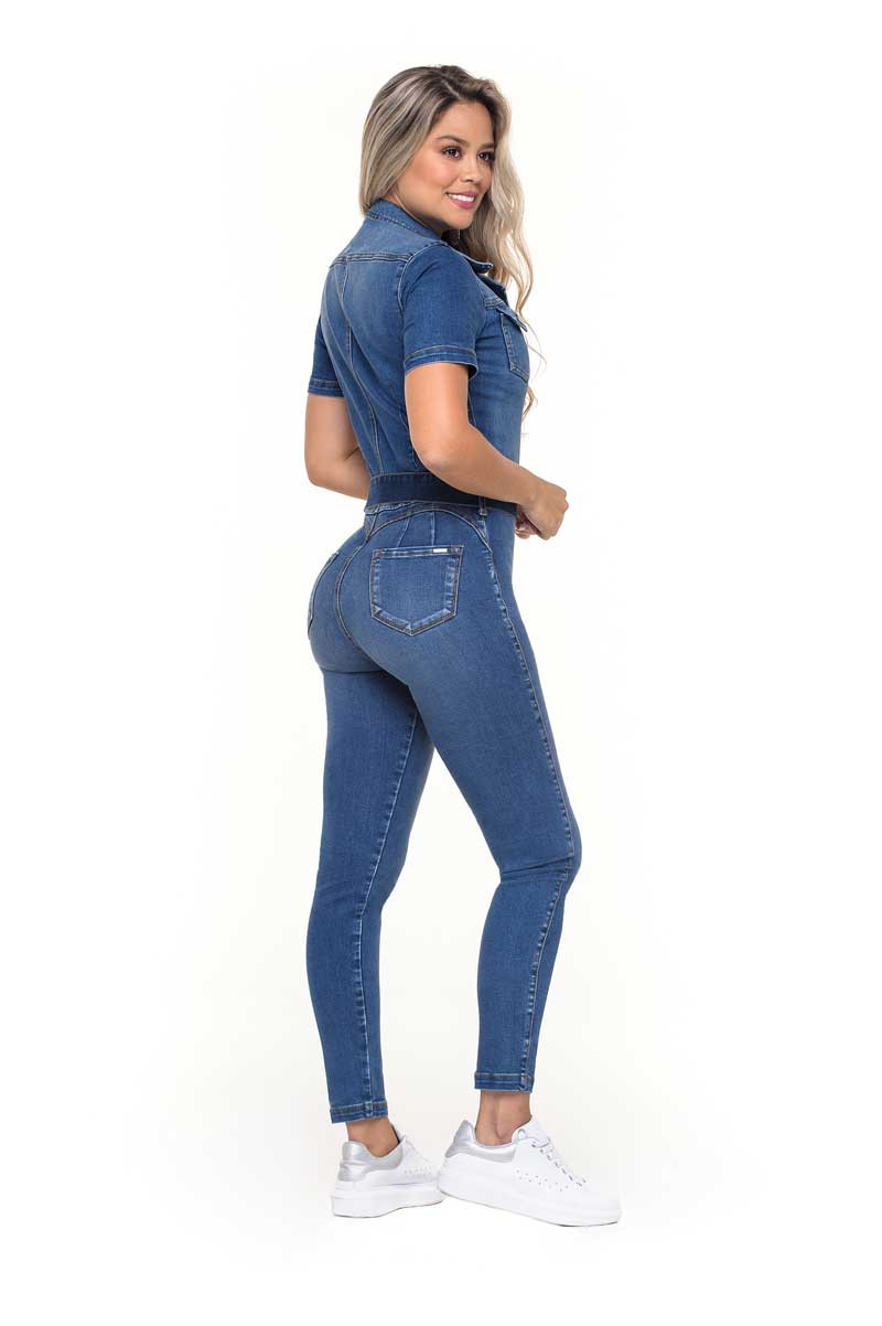 Skinny Denim Jumpsuit