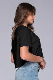 Camiseta Corta Cuello Redondo con Detalle de Gircones Marca Trucco's