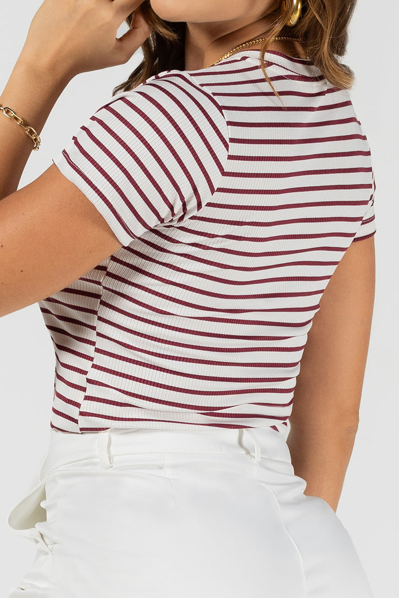 Short-sleeved striped blouse by Trucco's
