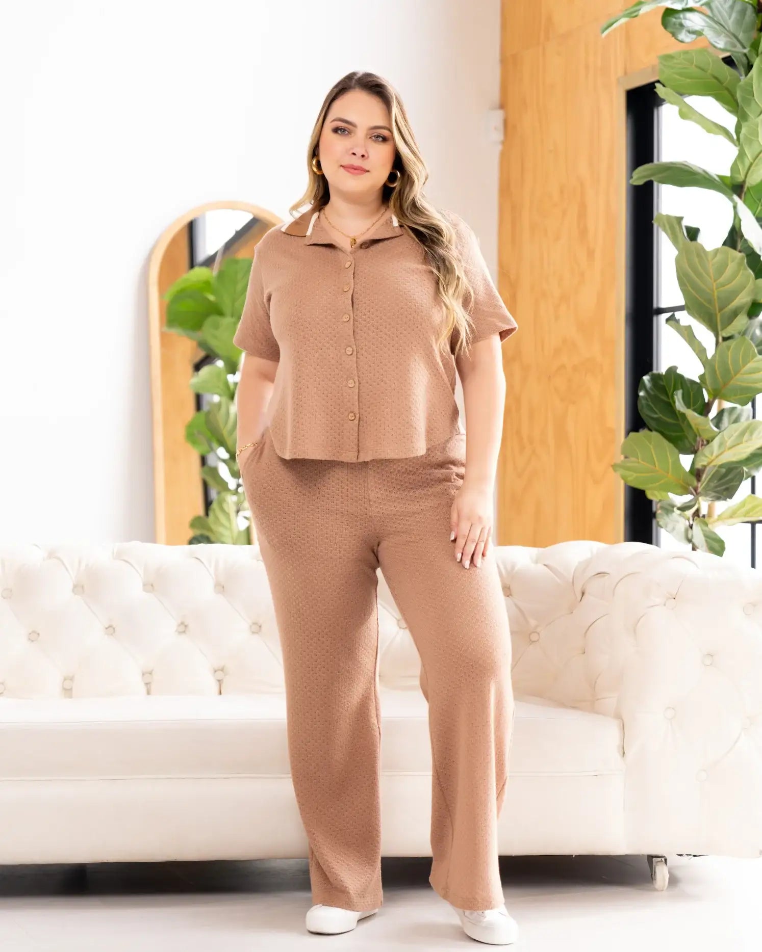 Set 2 Piezas Active en Tejido De Punto  Marca Truccos Plus size