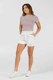 Blusa Manga Corta Con Rayas Marca Trucco´s