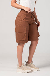 Bermuda Cargo Mujer Cintura Alta Estilo Urbano Chic Marca Trucco´s
