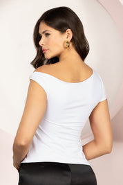 Blusa Asimétrico Elegancia con Detalle Lateral Marca Trucco’s