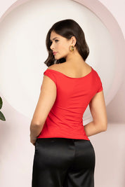 Blusa Asimétrico Elegancia con Detalle Lateral Marca Trucco’s