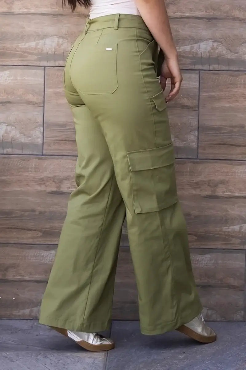 Pantalón Cargo Tiro Alto Costura Irregular Marca Trucco´s