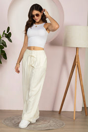 Pantalón Wide Leg de Corte Alto y Caída Fluida, Versátil para Día y Noche Marca Trucco´s