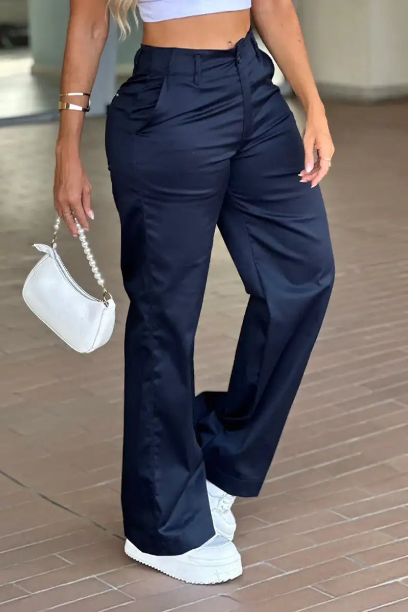 Pantalón Cargo Tiro Alto Costura Irregular Marca Trucco´s