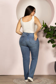 Jean Bota Recta Denim Corte Recto Marca Trucco´s Plus Size