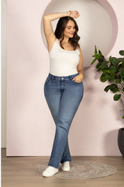 Jean Bota Recta Denim Corte Recto Marca Trucco´s Plus Size