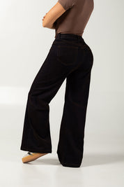 Jean Wide Leg Mujer Cintura Alta Denim Lavado Suave Estilo Chic Casual Marca Trucco´s
