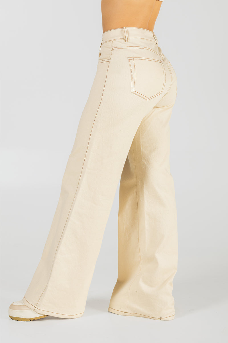 Jean Wide Leg Tiro Alto Corte Ancho Denim Premium Marca Trucco´s