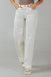 Jean Wide Leg Mujer Tiro Alto Corte Ancho Denim Casual Chic Marca Trucco´s