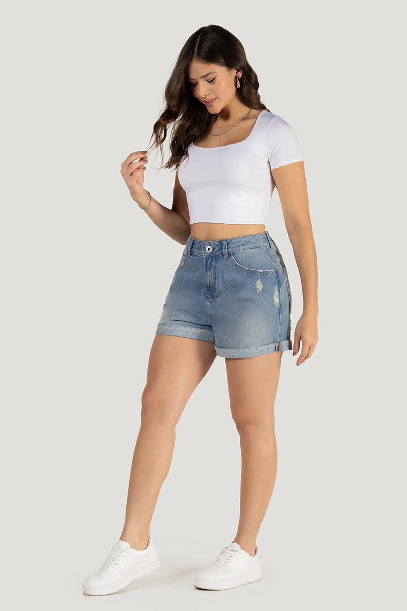 Short Tiro Alto Cintura Alta Casual Chic Marca Trucco´s