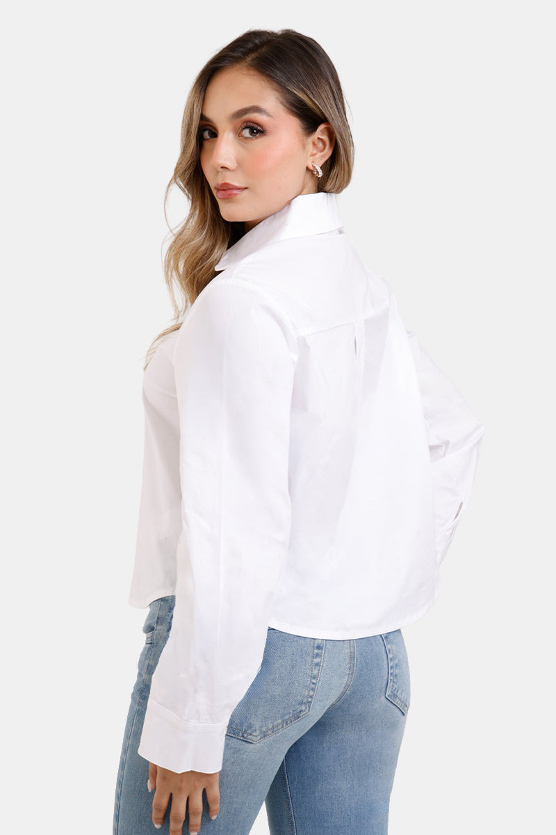 Camisa Manga Larga en Algodón y Elastano Marca Trucco's