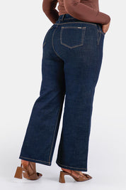 Jean Wide Leg Plus Size en Algodón, Poliester, Elastano y Rayon Marca Trucco's