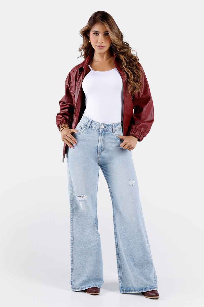 Jean Wide Leg en Algodón Marca Trucco's