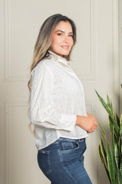 Trucco's Brand Long Sleeve Eyelet Shirt