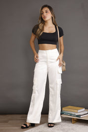 Pantalón Cargo en Poliester y Elastano Marca Trucco's