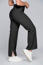 Wide Leg High Waisted Pants with Pleats and Boot Cut Trucco's Brand