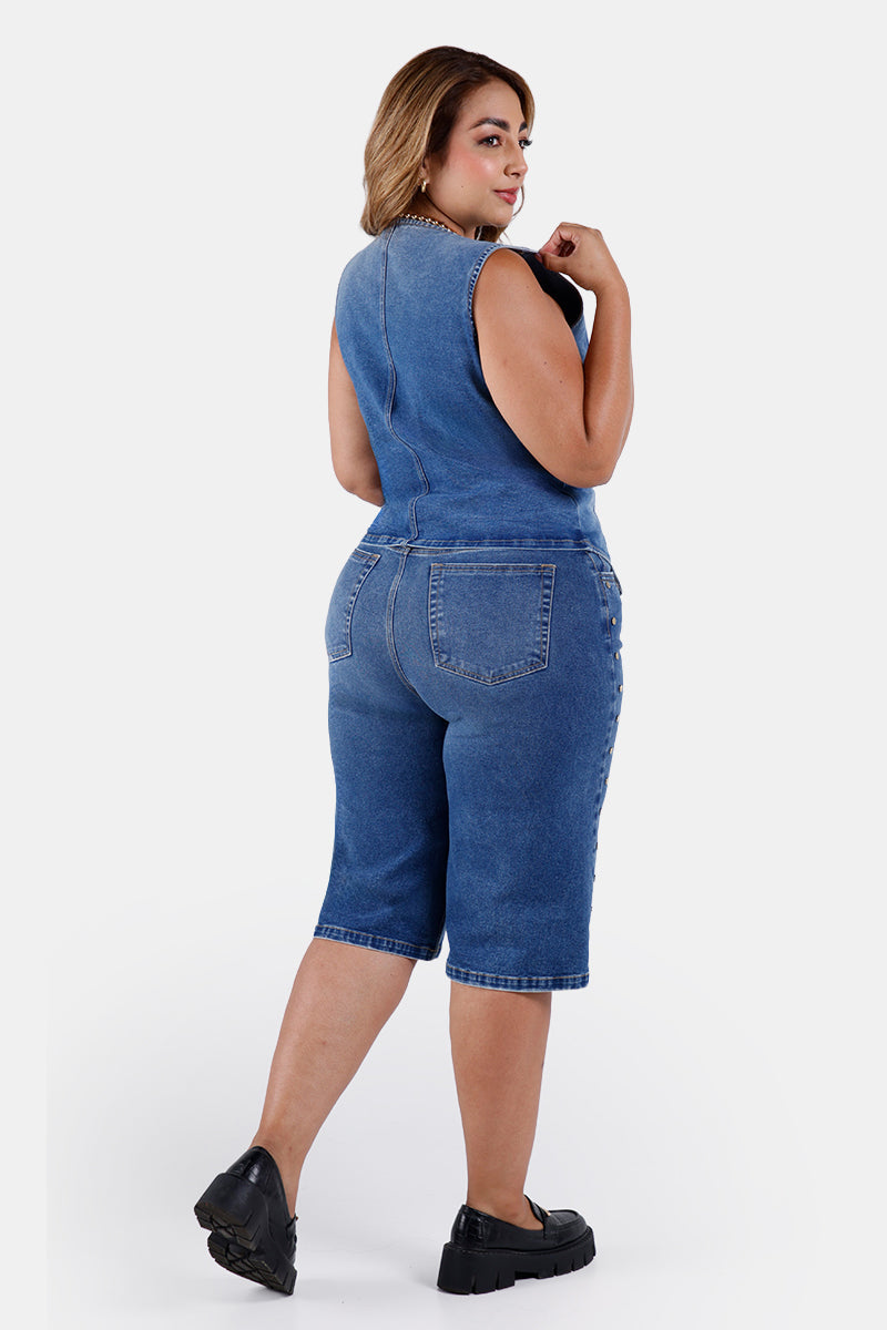 Chaleco Plus Size en Algodón, Poliester y Elastano Marca Trucco's Plus Size