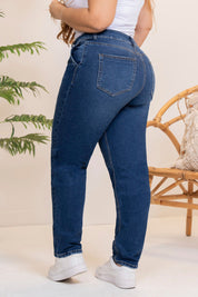 Mom Fit Jeans High Waist Exposed Front Seam Trucco's Plus Size Brand
