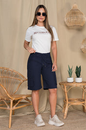 Bermuda Cargo Mujer Cintura Alta Estilo Urbano Chic Marca Trucco´s