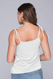 Satin Blouse with Tie Straps by Trucco's