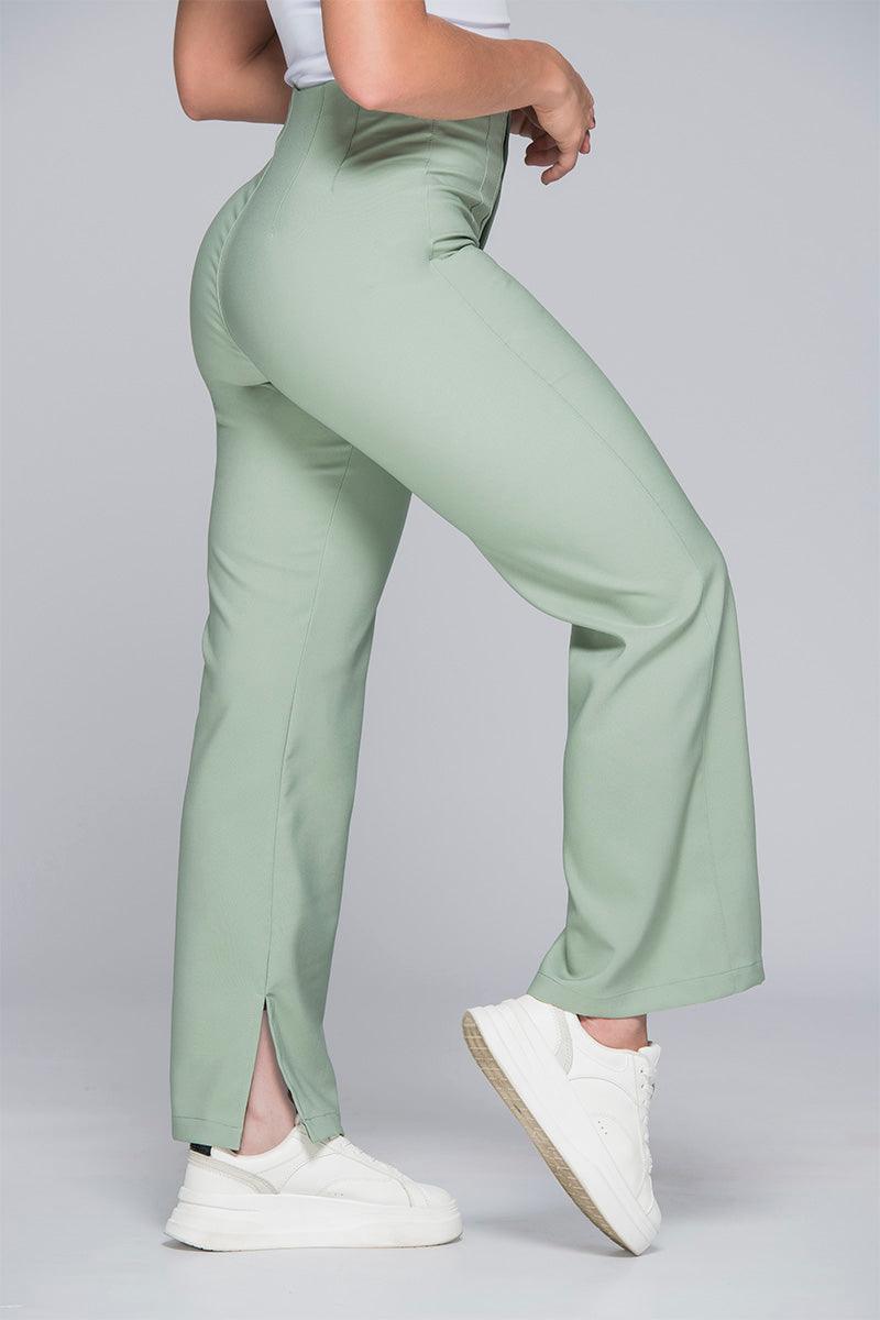 Wide Leg High Waisted Pants with Pleats and Boot Cut Trucco's Brand