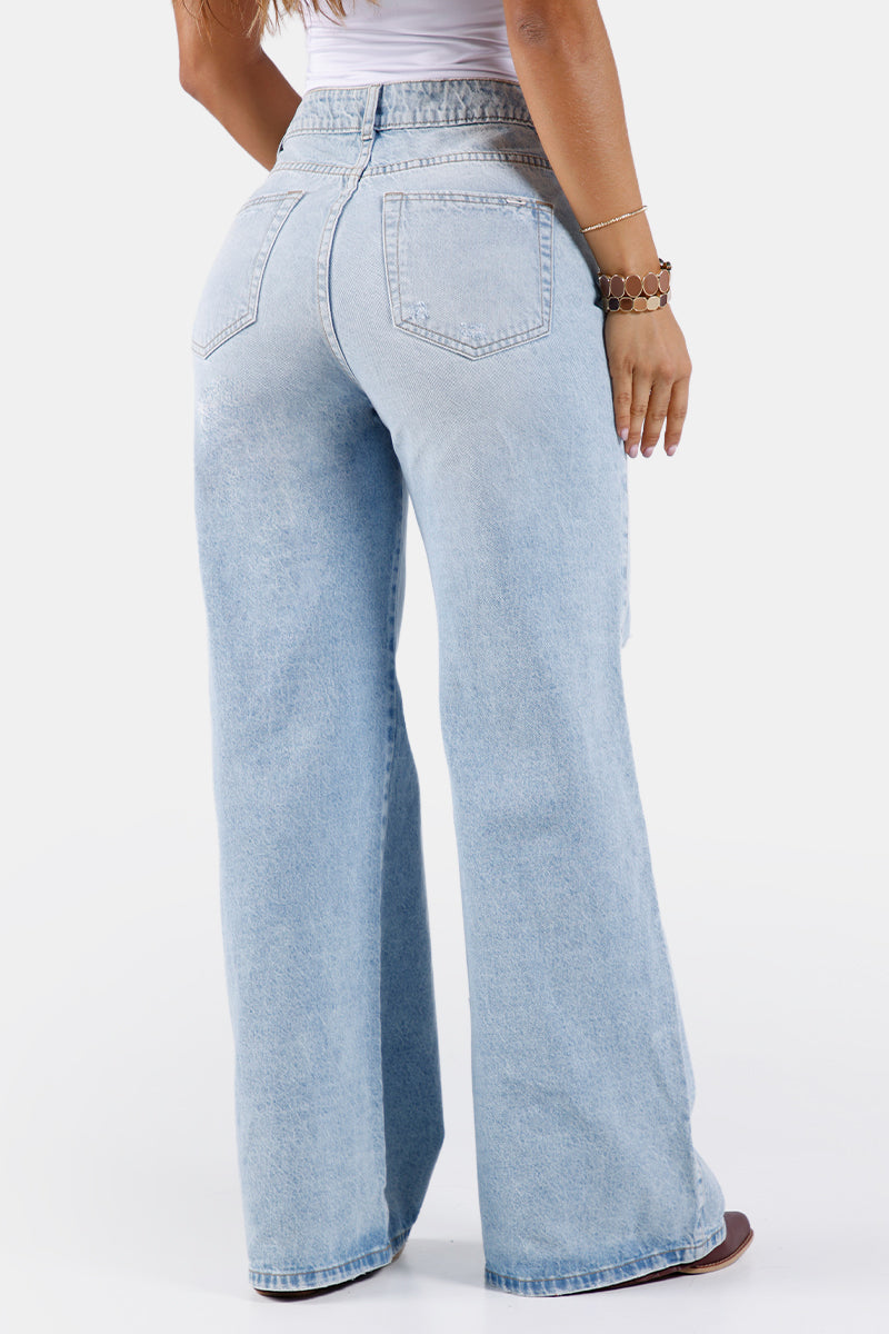 Jean Wide Leg en Algodón Marca Trucco's
