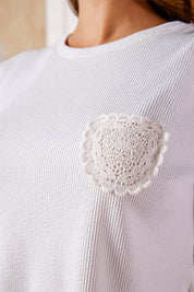 Blusa Manga Corta en Poliester y Elastano Marca Trucco's