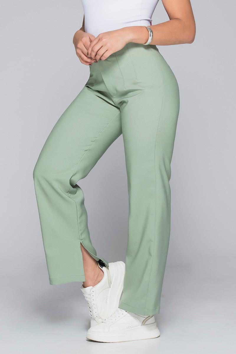 Wide Leg High Waisted Pants with Pleats and Boot Cut Trucco's Brand