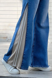 Wide Leg High Rise Bell Bottom Block Side Jean by Trucco's Brand