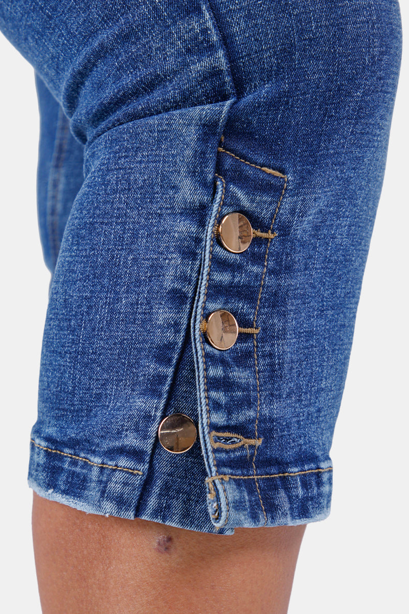 Jean Tipo Capri en Algodón, Poliester, Elastano y Rayon Marca Trucco's Plus Size