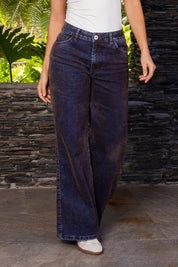 Jean Wide Lega Tiro Alto Efecto Velvet Marca Trucco´s
