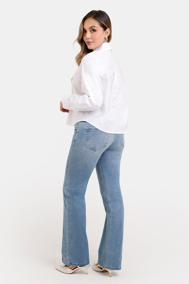 Camisa Manga Larga en Algodón y Elastano Marca Trucco's
