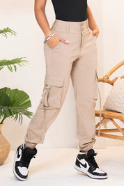 Double Breasted Wide Waistband Cargo Jogger Trucco's Brand