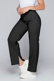 Wide Leg High Waisted Pants with Pleats and Boot Cut Trucco's Brand