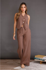 Set Pantalon 2 Piezas en Rayon y Poliester Marca Trucco's