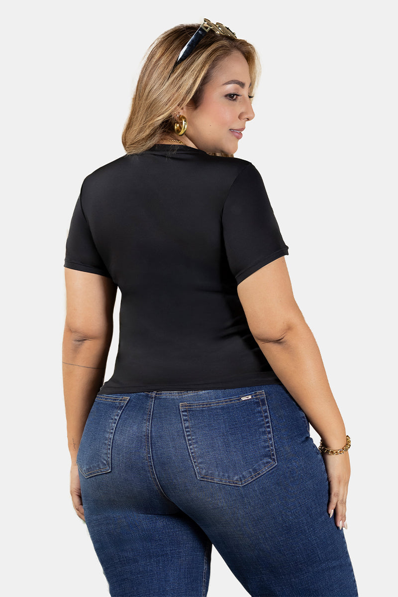 Blusa Manga Corta Marca Trucco's Plus Size